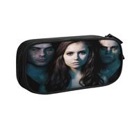 IZIWDORW Team Damon Salvatore Pencil Case Eco-Friendly Travel Bag - Waterproof Oxford Cloth for Artists, Students, Makeup Lovers