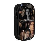 IZIWDORW Team Damon Salvatore Pencil Case Water-Resistant Organizer - Durable Polyester for Pens, Makeup, Travel Essentials (Portable)