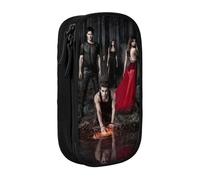 IZIWDORW Team Damon Salvatore Pencil Case with Elastic Band Holder - Secure Pen Storage for Running, Hiking, Commuting (Polyester)