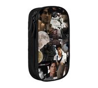 IZIWDORW Team Damon Salvatore Pencil Case with Velcro Patch Panel - Customizable Emblem Design for Schools, Teams, Events