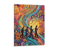 IZIWDORW The beatles Modern Art Framed Canvas Picture for Kitchen Hall Lounge Bedroom Home Decor Accent