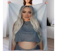 IZIWDORW Trisha paytas Soft Velvet Blanket for Lounge Travel Winter Chilly Weather Breathable No Shedding Plush Feel