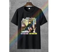 IZIWDORW Vasco Rossi Bollente Tour 1983 Retro Print Men's Bold Yellow& White Band Logo Design T Shirt