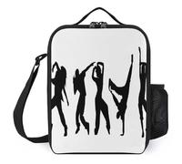 IZIWDORW Vintage Hip hop Lunch Boxes for Work with Ice Pack Pocket, Thermal Insulated Meal Prep Bag for Adults, Office School Essential