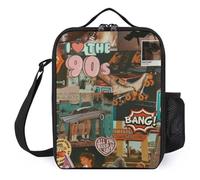 IZIWDORW Vintage Hip hop Lunch Boxes with Built-in Cutting Board, Innovative All-in-One Design for Outdoor Enthusiasts