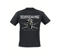 IZIWDORW Warrior Feuerschwanz Men's Graphic Breathable Cotton Short Sleeve Tee with Skull & Swords Design T Shirt Multicolor