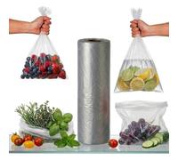 IZMAH 1 x Food Bags on a Roll 80 Clear Plastic 12 x 18 Inch Storage Bags For Kitchen Food Freezing Dry Fruit & Vegetable Storage
