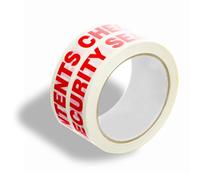IZMAH LTD 1 x Content Checked Parcel Packaging Tape - 48mm x 66m Long Heavy Duty Strong Adhesive Packing Tape - For Shipping Sensitive High-Value Items Warehouses Parcels Packing Office House Moving