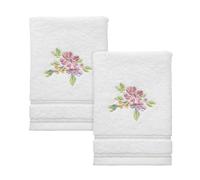 Izod Bathroom Accessories Catalina Collection, 2pc Fingertip Towels, White