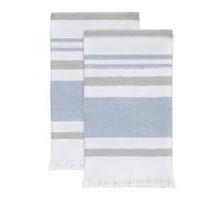 Izod Bathroom Accessories Clubhouse Collection, 2pc Fingertip Towels, Blue