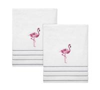 Izod Bathroom Accessories Flamingo Collection, 2pc Bath Towels, White