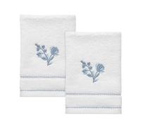 Izod Bathroom Accessories Mystic Collection, 2pc Fingertip Towels, White