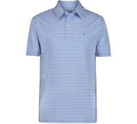 Izod Boys' Performance Golf Grid Short Sleeve Stretch Polo Shirt Golf Shirt, Regatta Blue Stripe, 8