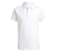 IZOD Boys' School Uniform Sensory-Friendly Short Sleeve Polo Shirt, White, 6-7