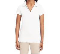 IZOD Women's Uniform Short Sleeve Performance Polo Shirt, White, S