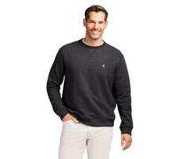 IZOD Men's Advantage Performance Crewneck Fleece Pullover Sweatshirt, Allover Black, L