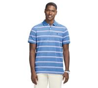 Izod Mens Advantage Performance Short Sleeve Stripe Polo Shirt, Lapis Blue Stripe, XL