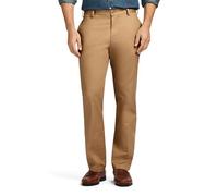 IZOD Men's American Chino Flat Front Slim Fit Pant Casual, Khaki, 36W x 32L