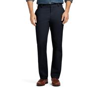 IZOD Men's American Chino Flat Front Slim Fit Pant, Navy, 33W x 32L