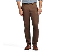 IZOD Men's American Chino Flat Front Straight Fit Pant Casual, Decaf Coffee, 34W x 32L