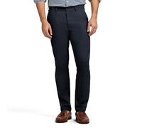 Izod Men's American Chino Flat Front Straight Fit Pant Casual, Navy, 38W x 30L