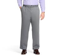 IZOD Men's Big and Tall Performance Stretch Pleated Pant Casual, Smoked Pearl, 48W x 34L