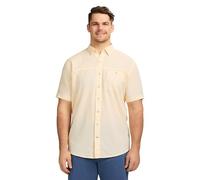 IZOD Men's Big and Tall Saltwater Dockside Short Sleeve Button Down Shirt, Banana Cream, XL Tall
