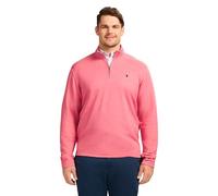 IZOD Men's Big & Tall Performance Comfort Quarter Zip Long Sleeve Shirt, Holly Berry, 3XL Big