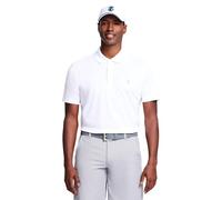 IZOD Men's Performance Golf Grid Polo Shirt, Bright White, Medium