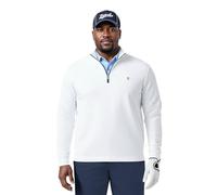 IZOD mens Big & Tall Swingflex Golf Pro Mesh Quarter Zip Long Sleeve Shirt