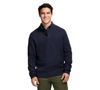 Izod Men's Button Mock Sweater, Navy Blazer, Medium