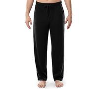 Izod Men's Jersey Knit Sleep Pant, Black, Large Tall