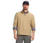 IZOD Men's Performance Comfort Quarter Zip Long Sleeve Shirt, Camel Heather Grey, Large
