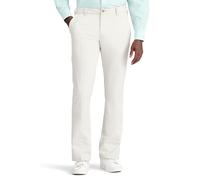 Izod Men's Performance Stretch Straight Fit Flat Front Chino Pant Casual, Warm Pearl, 40W x 32L