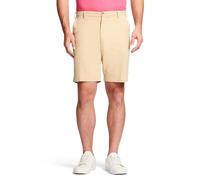 IZOD Men's Saltwater 9.5" Flat Front Chino Short Casual, Pale Khaki, 40