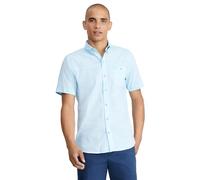IZOD Men's Saltwater Dockside Chambray Short Sleeve Button Down Shirt, River Blue, XL