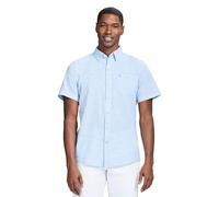 IZOD Men's Saltwater Dockside Short Sleeve Button Down Shirt, Blue Revival Chambray, XL