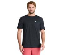 IZOD Men's Saltwater Short Sleeve Solid T-Shirt with Pocket, Black, Medium