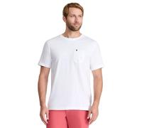 Izod Men's Saltwater Short Sleeve Solid T-Shirt with Pocket, Bright White, Medium