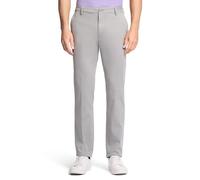 Izod Men's Saltwater Stretch Flat Front Straight Fit Chino Pant Casual, Cinder Block, 34W x 30L