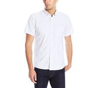 Izod Men's short dress shirts, White, L UK