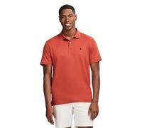 IZOD Men's Short Sleeve Interlock Polo Shirt, Burnt Henna, Medium