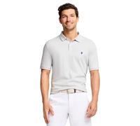 Izod Men's Short Sleeve Interlock Polo Shirt, Harbor Mist, Large