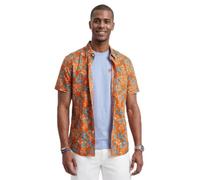 Izod Men's Short Sleeve Interlock Polo Shirt, Potters Clay Tropical, Large