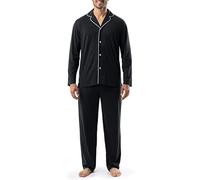 Izod Men's Sueded Jersey Knit Pajama Set, Black, XX-Large