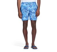IZOD Men's Swim Trunks with Comfort Liner Saltwater Performance Upf50 Stretch Swimsuit 6" Inseam, Placid Blue, Large