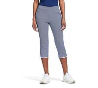 IZOD Women's Athletic Capri Pants Performance Stretch Travel Golf Tennis, Medieval Blue, Small