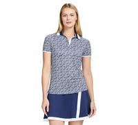 IZOD Women's Shirt Performance Stretch Golf Collared Short Sleeve, Medieval Blue, M