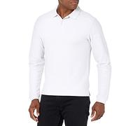 IZOD Young Men's Long Sleeve Pique Polo, White, S