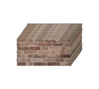 IZODEKOR 3D Brick Effect Polystyrene Wall Panels, Brick Slips, Facing Stone Look for Kitchen, Bathroom, Balcony, Living Room and Coffee Shops, Farmhouse Style (10 x Panels)